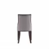 Fifth Avenue Faux Leather Dining Chair in Grey and Walnut Back - Fifth Avenue Faux Leather Dining Chair in Grey and Walnut Back