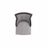 Fifth Avenue Faux Leather Dining Chair in Grey and Walnut Top - Fifth Avenue Faux Leather Dining Chair in Grey and Walnut Top