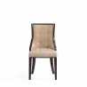 Manhattan Comfort Grand Faux Leather Dining Chair in Tan with Beech Wood Frame Front - Manhattan Comfort Grand Faux Leather Dining Chair in Tan with Beech Wood Frame Front