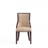 Manhattan Comfort Grand Faux Leather Dining Chair in Tan with Beech Wood Frame Front
