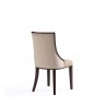 Manhattan Comfort Grand Faux Leather Dining Chair in Tan with Beech Wood Frame Back Angle