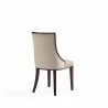 Manhattan Comfort Grand Faux Leather Dining Chair in Tan with Beech Wood Frame Back Angle - Manhattan Comfort Grand Faux Leather Dining Chair in Tan with Beech Wood Frame Back Angle