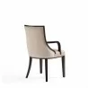 Manhattan Comfort Grand Faux Leather Dining Armchair in Tan with Beech Wood Frame Back Angle - Manhattan Comfort Grand Faux Leather Dining Armchair in Tan with Beech Wood Frame Back Angle