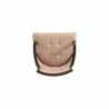 Manhattan Comfort Grand Faux Leather Dining Armchair in Tan with Beech Wood Frame Top - Manhattan Comfort Grand Faux Leather Dining Armchair in Tan with Beech Wood Frame Top