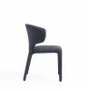 Manhattan Comfort Conrad Modern Woven Tweed Dining Chair in Black Side - Manhattan Comfort Conrad Modern Woven Tweed Dining Chair in Black Side