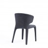 Manhattan Comfort Conrad Modern Woven Tweed Dining Chair in Black Back Angle
