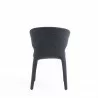 Manhattan Comfort Conrad Modern Woven Tweed Dining Chair in Black Back - Manhattan Comfort Conrad Modern Woven Tweed Dining Chair in Black Back