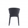 Manhattan Comfort Conrad Modern Woven Tweed Dining Chair in Black Back 