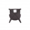 Manhattan Comfort Conrad Modern Woven Tweed Dining Chair in Grey Bottom