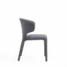Manhattan Comfort Conrad Modern Woven Tweed Dining Chair in Grey Side - Manhattan Comfort Conrad Modern Woven Tweed Dining Chair in Grey Side