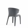 Manhattan Comfort Conrad Modern Woven Tweed Dining Chair in Grey Back Angle - Manhattan Comfort Conrad Modern Woven Tweed Dining Chair in Grey Back Angle