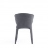 Manhattan Comfort Conrad Modern Woven Tweed Dining Chair in Grey Back