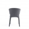 Manhattan Comfort Conrad Modern Woven Tweed Dining Chair in Grey Back