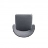 Manhattan Comfort Conrad Modern Woven Tweed Dining Chair in Grey Top