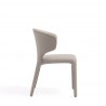 Manhattan Comfort Conrad Modern Woven Tweed Dining Chair in Wheat Side
