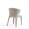 Manhattan Comfort Conrad Modern Woven Tweed Dining Chair in Wheat Back Angle