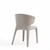 Manhattan Comfort Conrad Modern Woven Tweed Dining Chair in Wheat Back Angle - Manhattan Comfort Conrad Modern Woven Tweed Dining Chair in Wheat Back Angle