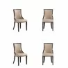 Manhattan Comfort Grand Faux Leather Dining Chair in Tan with Beech Wood Frame (Set of 4) - Manhattan Comfort Grand Faux Leather Dining Chair in Tan with Beech Wood Frame (Set of 4)