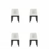 Manhattan Comfort Gansevoort Modern Faux Leather Dining Chair in Cream (Set of 4) - Manhattan Comfort Gansevoort Modern Faux Leather Dining Chair in Cream (Set of 4)