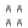 Manhattan Comfort Gansevoort Modern Faux Leather Dining Chair in Stone Grey (Set of 4) - Manhattan Comfort Gansevoort Modern Faux Leather Dining Chair in Stone Grey (Set of 4)
