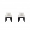Manhattan Comfort Gansevoort Modern Faux Leather Dining Armchair in Cream (Set of 2)