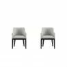 Manhattan Comfort Gansevoort Modern Faux Leather Dining Armchair in Stone Grey (Set of 2) - Manhattan Comfort Gansevoort Modern Faux Leather Dining Armchair in Stone Grey (Set of 2)