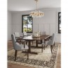 Manhattan Comfort Shubert Modern Faux Leather and Velvet Dining Armchair in Light Grey Full Set