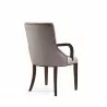 Manhattan Comfort Shubert Modern Faux Leather and Velvet Dining Armchair in Light Grey Back Angle - Manhattan Comfort Shubert Modern Faux Leather and Velvet Dining Armchair in Light Grey Back Angle