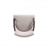 Manhattan Comfort Shubert Modern Faux Leather and Velvet Dining Armchair in Light Grey Top