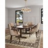 Manhattan Comfort Shubert Modern Faux Leather and Velvet Dining Armchair in Tan Full Set