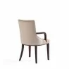 Manhattan Comfort Shubert Modern Faux Leather and Velvet Dining Armchair in Tan Back Angle - Manhattan Comfort Shubert Modern Faux Leather and Velvet Dining Armchair in Tan Back Angle