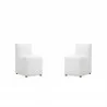 Manhattan Comfort Anna Modern Square Faux Leather Dining Chair in Cream (Set of 2) - Manhattan Comfort Anna Modern Square Faux Leather Dining Chair in Cream (Set of 2)
