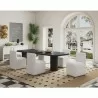 Manhattan Comfort Anna Modern Square Faux Leather Dining Chair in Cream Full Set - Manhattan Comfort Anna Modern Square Faux Leather Dining Chair in Cream Full Set