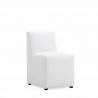 Manhattan Comfort Anna Modern Square Faux Leather Dining Chair in Cream Front Angle