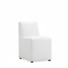 Manhattan Comfort Anna Modern Square Faux Leather Dining Chair in Cream Front Angle - Manhattan Comfort Anna Modern Square Faux Leather Dining Chair in Cream Front Angle