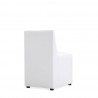 Manhattan Comfort Anna Modern Square Faux Leather Dining Chair in Cream Back Angle