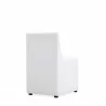 Manhattan Comfort Anna Modern Square Faux Leather Dining Chair in Cream Back Angle - Manhattan Comfort Anna Modern Square Faux Leather Dining Chair in Cream Back Angle