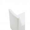 Manhattan Comfort Anna Modern Square Faux Leather Dining Chair in Cream Half Top