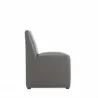 Manhattan Comfort Anna Modern Square Faux Leather Dining Chair in Pewter Side - Manhattan Comfort Anna Modern Square Faux Leather Dining Chair in Pewter Side