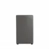Manhattan Comfort Anna Modern Square Faux Leather Dining Chair in Pewter Back - Manhattan Comfort Anna Modern Square Faux Leather Dining Chair in Pewter Back