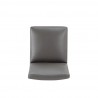 Manhattan Comfort Anna Modern Square Faux Leather Dining Chair in Pewter Top