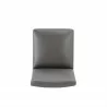 Manhattan Comfort Anna Modern Square Faux Leather Dining Chair in Pewter Top - Manhattan Comfort Anna Modern Square Faux Leather Dining Chair in Pewter Top