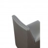 Manhattan Comfort Anna Modern Square Faux Leather Dining Chair in Pewter Half Top