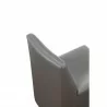 Manhattan Comfort Anna Modern Square Faux Leather Dining Chair in Pewter Half Top - Manhattan Comfort Anna Modern Square Faux Leather Dining Chair in Pewter Half Top