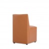 Manhattan Comfort Anna Modern Square Faux Leather Dining Chair in Saddle Back Angle