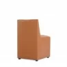 Manhattan Comfort Anna Modern Square Faux Leather Dining Chair in Saddle Back Angle - Manhattan Comfort Anna Modern Square Faux Leather Dining Chair in Saddle Back Angle