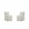 Manhattan Comfort Anna Modern Square Faux Leather Dining Chair in Light Stone Grey (Set of 2) - Manhattan Comfort Anna Modern Square Faux Leather Dining Chair in Light Stone Grey (Set of 2)