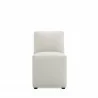 Manhattan Comfort Anna Modern Square Faux Leather Dining Chair in Light Stone Grey Front - Manhattan Comfort Anna Modern Square Faux Leather Dining Chair in Light Stone Grey Front