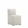 Manhattan Comfort Anna Modern Square Faux Leather Dining Chair in Light Stone Grey Front Angle - Manhattan Comfort Anna Modern Square Faux Leather Dining Chair in Light Stone Grey Front Angle