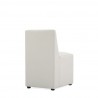 Manhattan Comfort Anna Modern Square Faux Leather Dining Chair in Light Stone Grey Back Angle